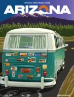 Arizona Travel Guide: A scenic view of the Grand Canyon at sunset showcasing the red rock layers and the Colorado River.