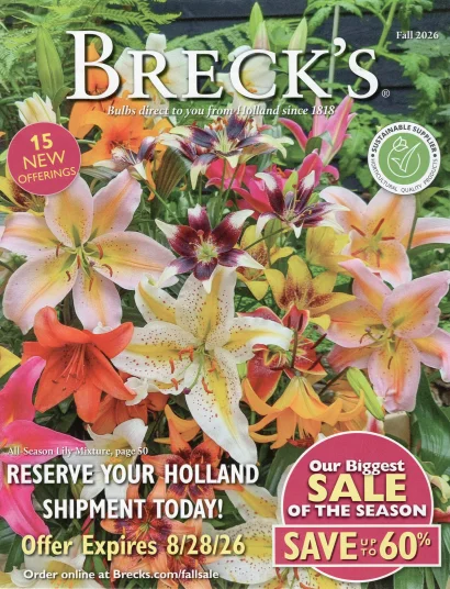 Breck’s Gardening Catalog Cover fall 2026